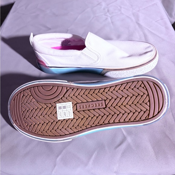 Skechers White Slip-On Sneakers main image 5